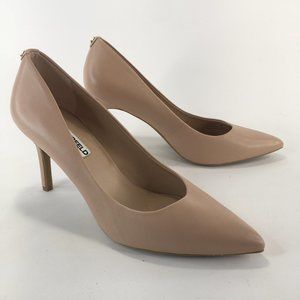 Karl Lagerfeld Royale Tan Leather Pumps Heels Size 8.5M